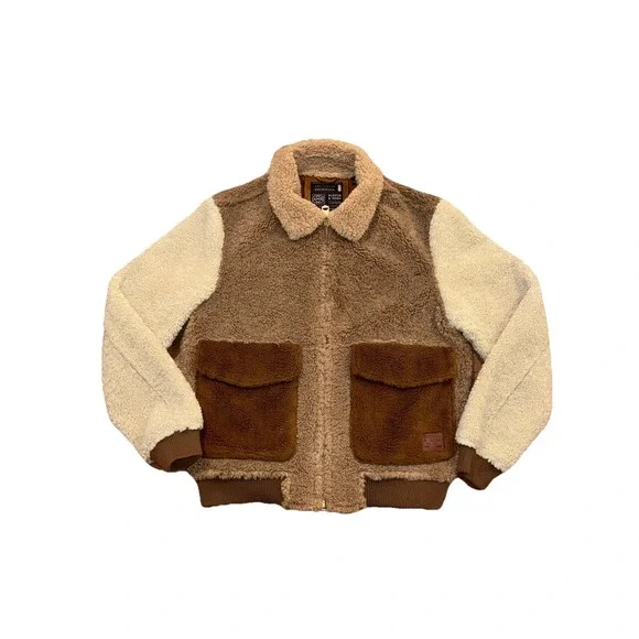 Scotch and Soda Amsterdam Sherpa Color Block Teddy Bomber Men's Jacket XL - Picture 4 of 12
